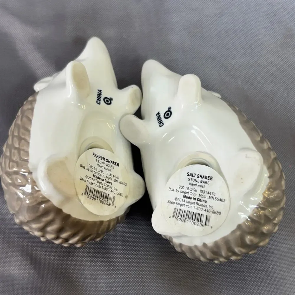 Ceramic Hedgehog Figural Salt & Pepper Shakers Target Threshold
